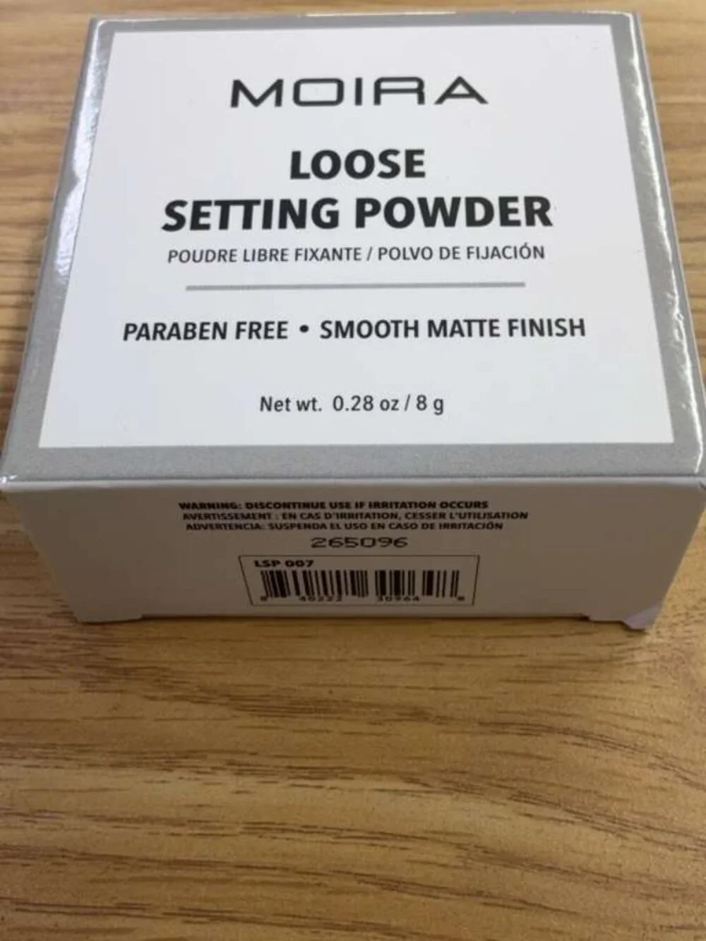 MOIRA Loose Setting Powder LSP 007 Paraben Free Smooth Matte Finish 0.28 oz